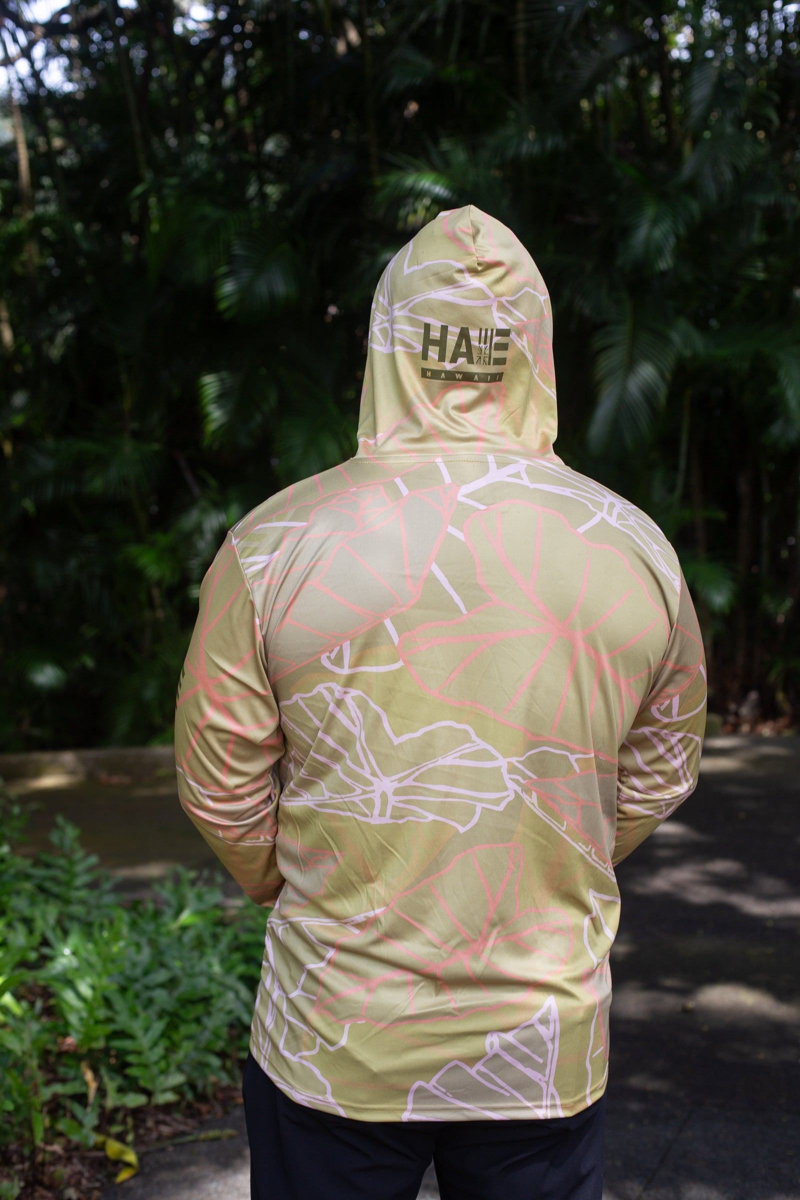 Kalo Hooded Longsleeve Drifit Taupe – Hae Hawaii