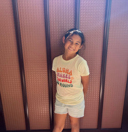 Aloha Makes the World Go Round Keiki Tee