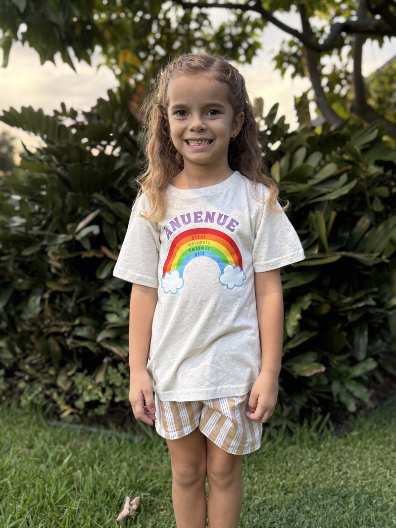 Anuenue Keiki Tee Natural Heather