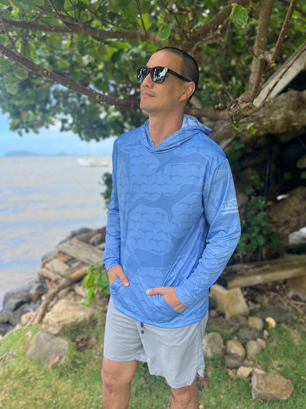 Na Iwa Hooded Longsleeve Drifit Blue