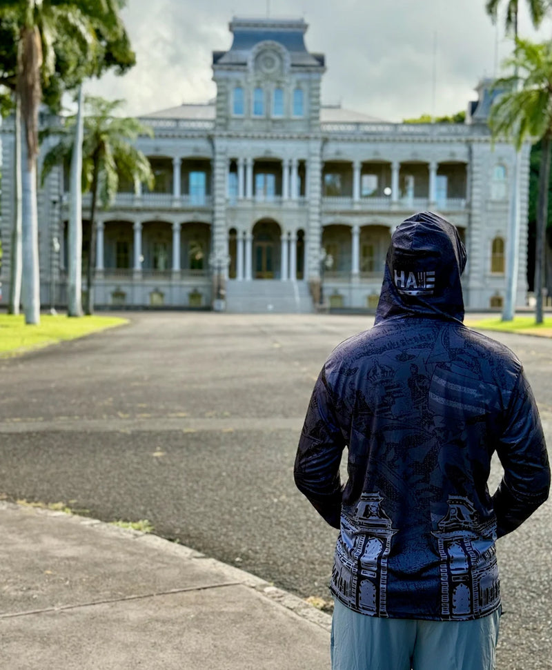 'Iolani Palace Collab Hooded Longsleeve Drifit