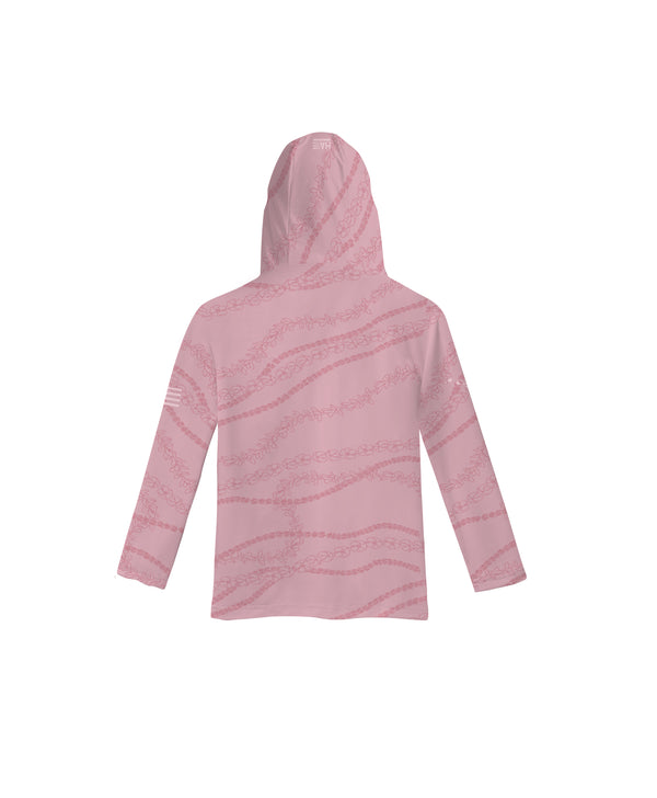 Kuulei Toddler V-Neck Hooded Longsleeve Drifit Desert Pink