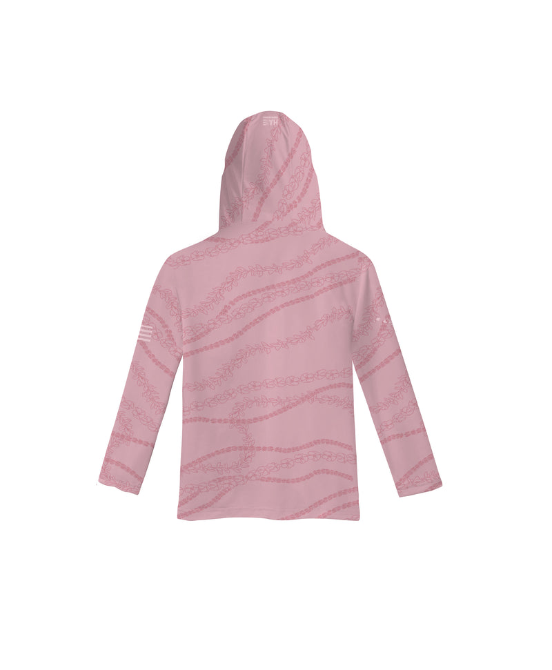 Kuulei Toddler V-Neck Hooded Longsleeve Drifit Desert Pink