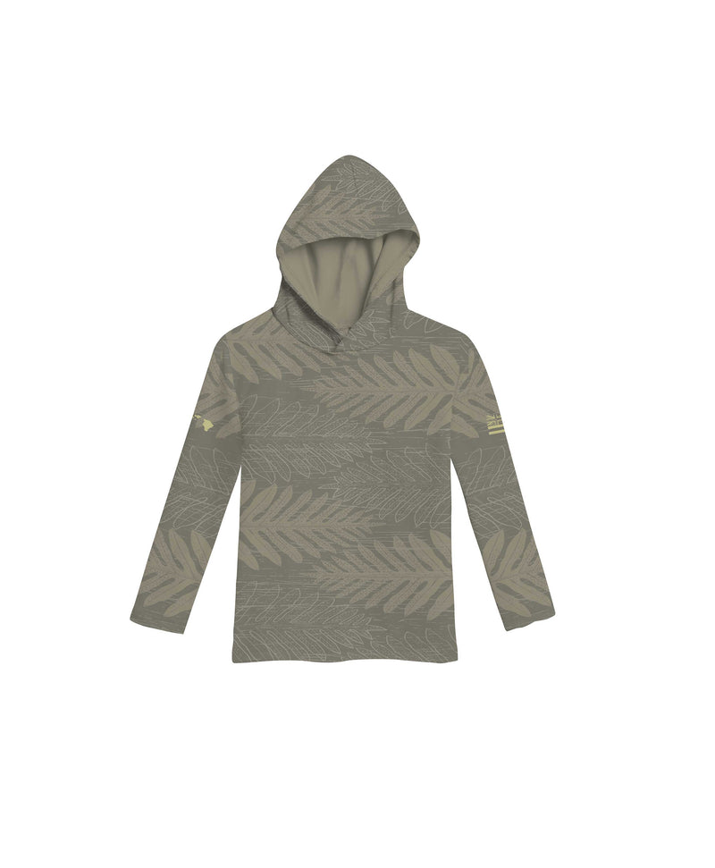 Lauae Olive Sublimated Toddler Hooded Long Sleeve Drifit