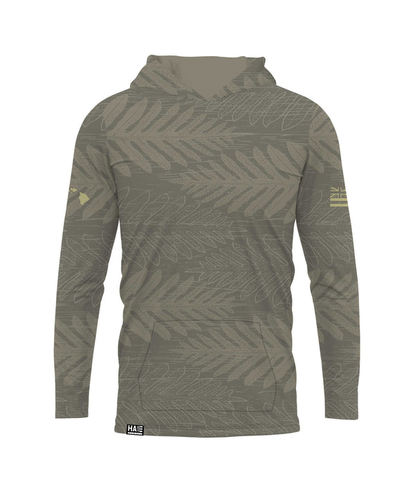 Lauae Olive Sublimated Hooded Long Sleeve Drifit