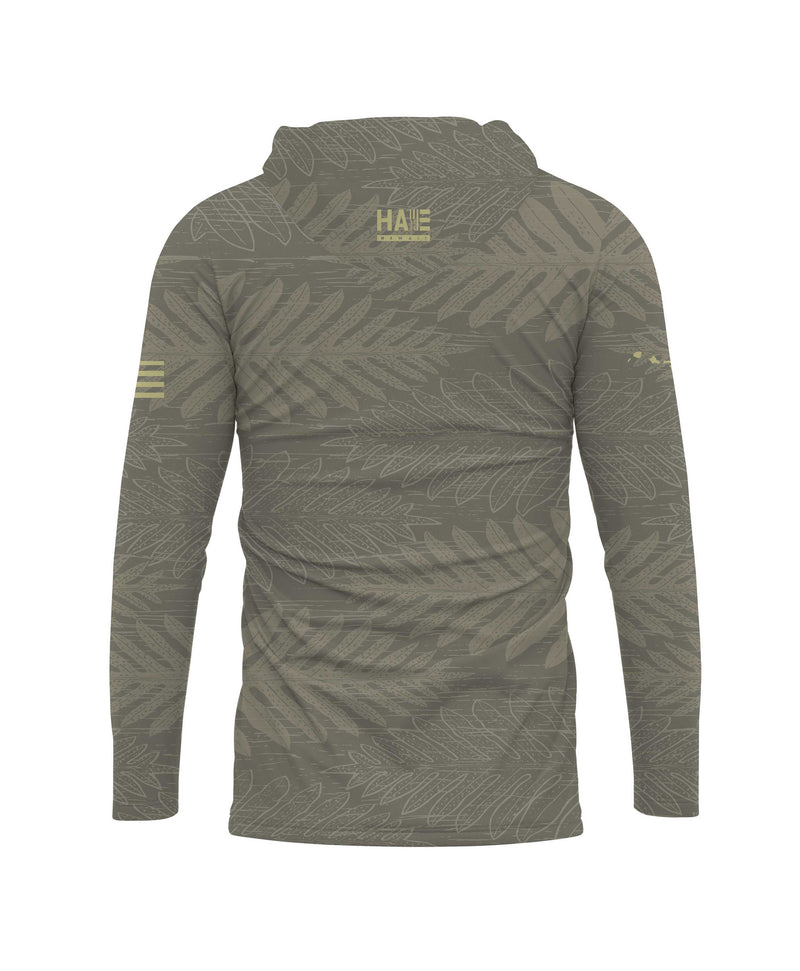 Lauae Olive Sublimated Hooded Long Sleeve Drifit