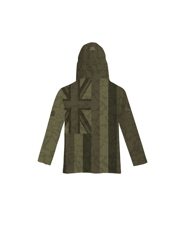 Hae Hawaii Toddler Hooded Long Sleeve Drifit Namoku Camo Olive