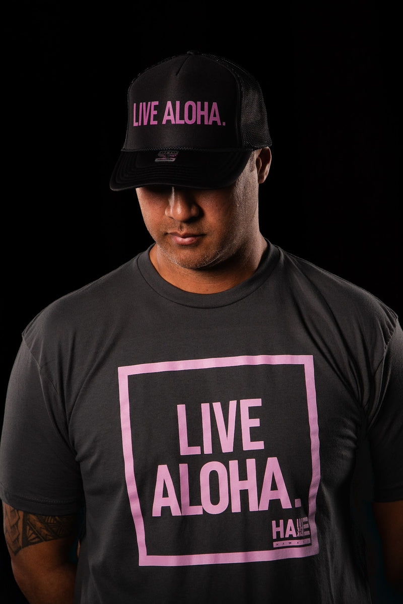Live Aloha Charcoal Gray T-Shirt