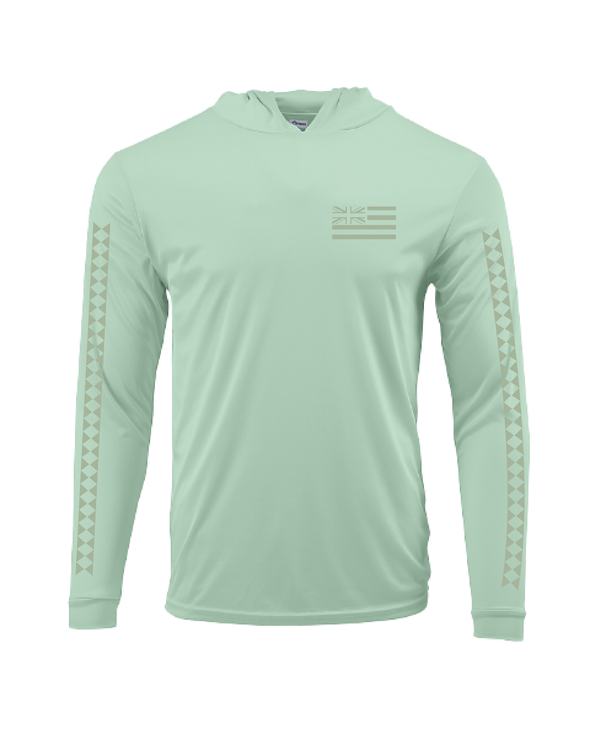 'Iwa Birds Hooded Longsleeve Drifit Mint