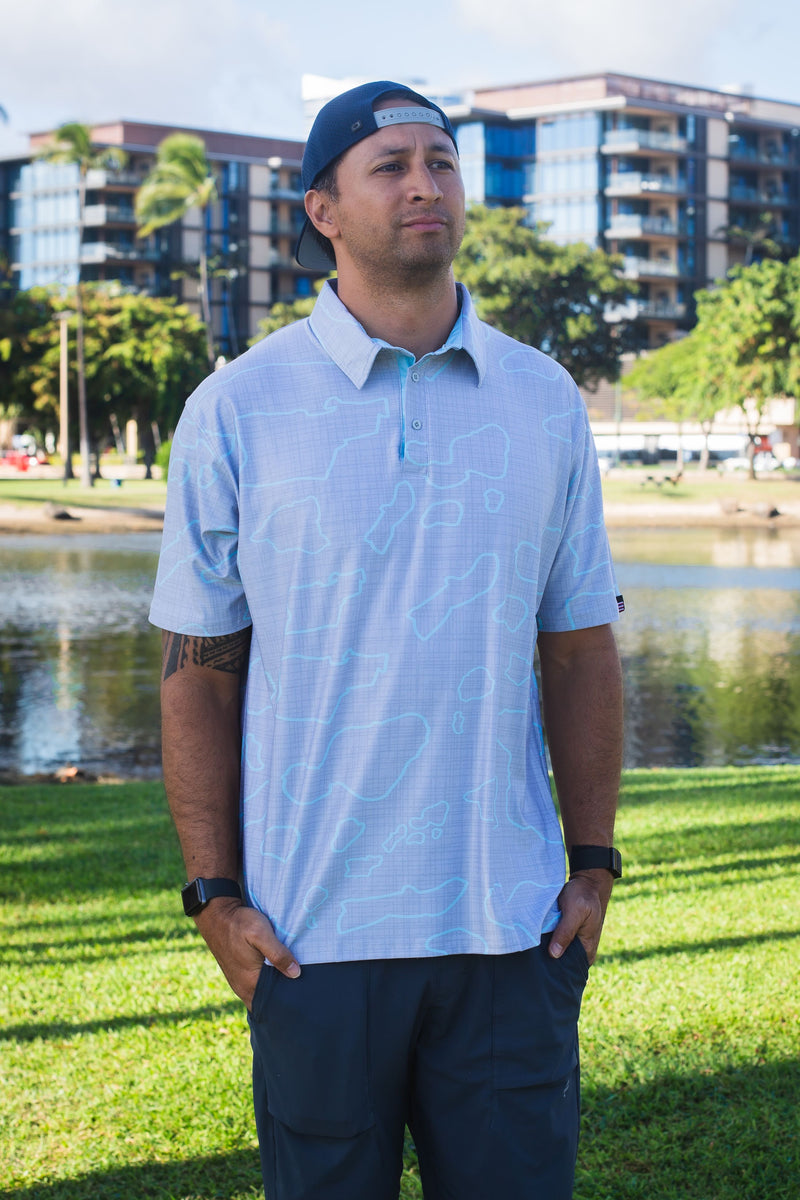 Namoku Anywhere Polo Concrete Gray Mesh