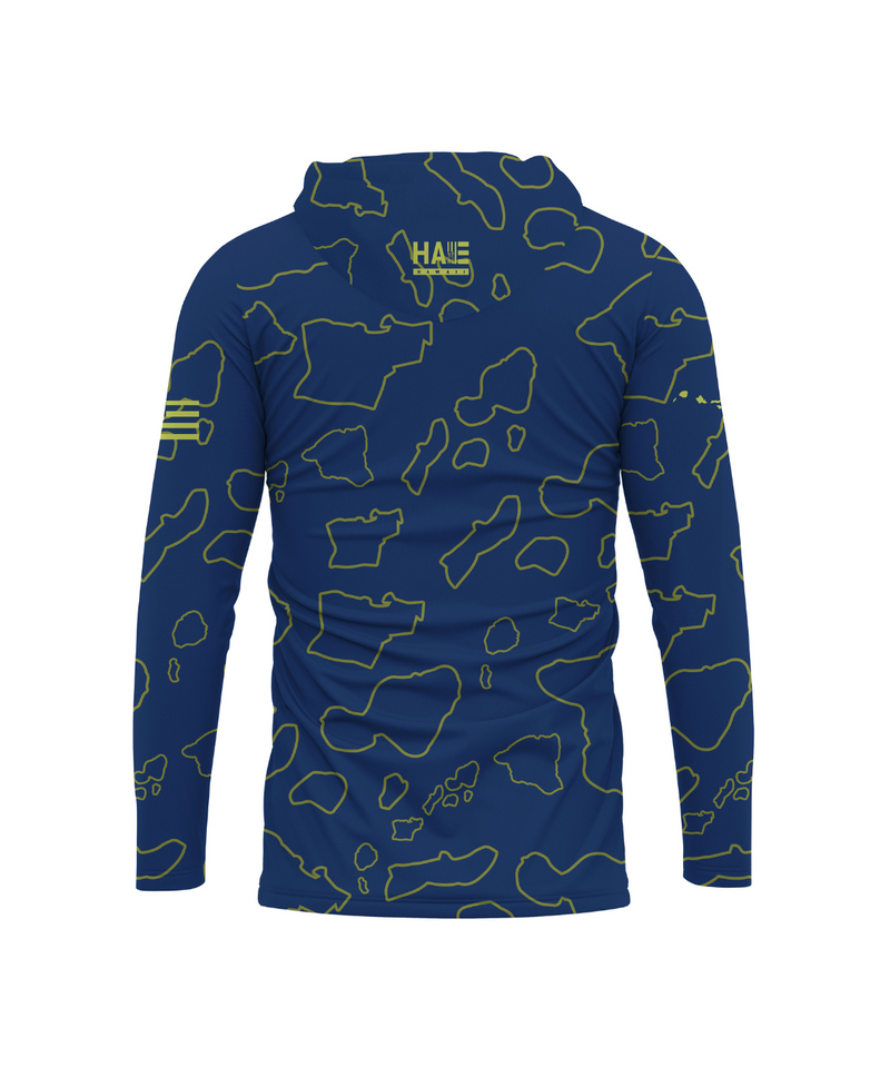 Nāmoku Youth Hooded Longsleeve Drifit Navy