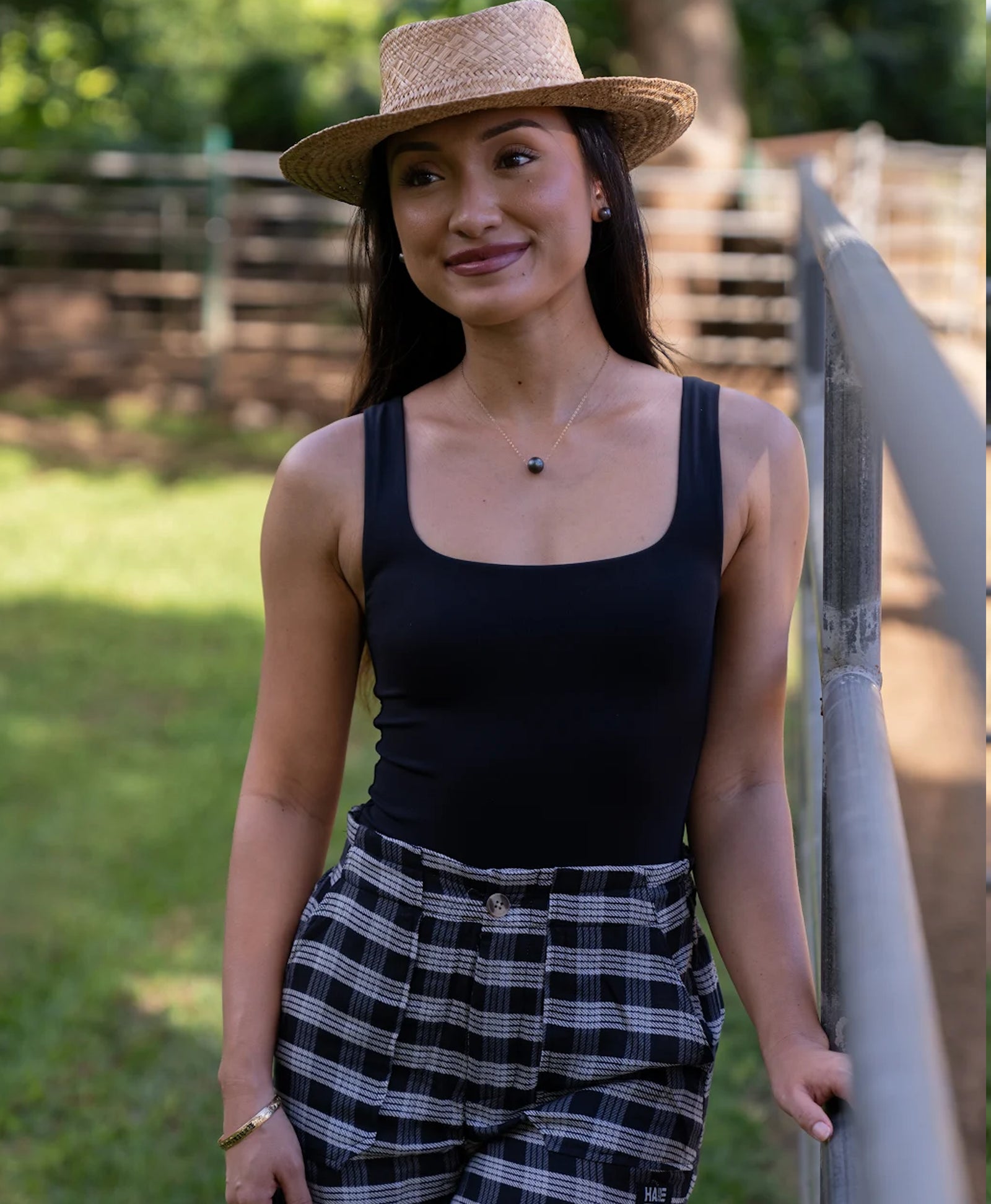 Nanea Shorts Black Palaka – Hae Hawaii