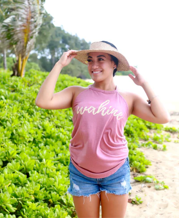Wahine Rocker Tank Blush