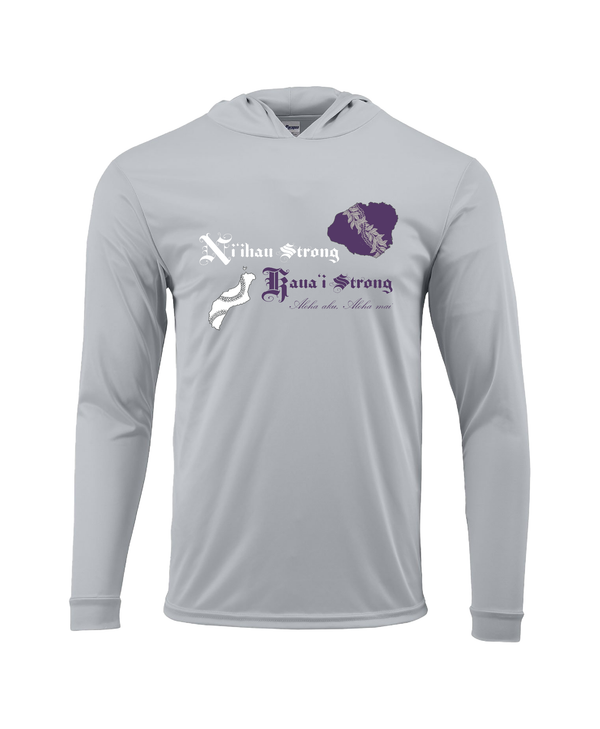 Ni'ihau & Kaua'i Strong Hooded Longsleeve Drifit – Hae Hawaii