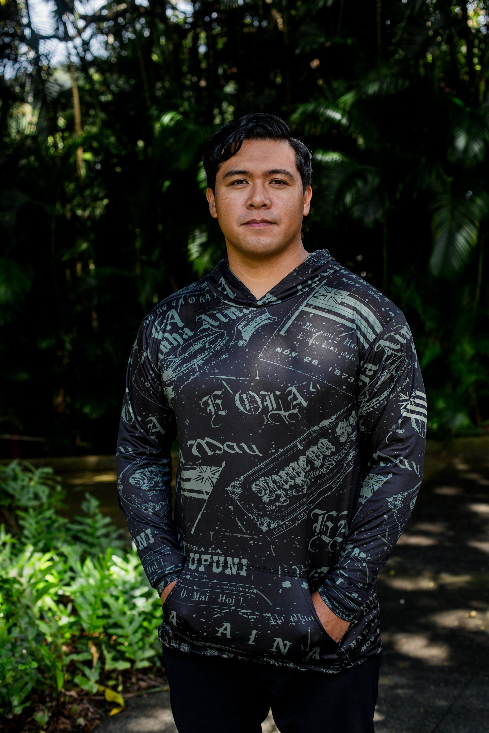 All out Long sleeve XLサイズ Nupepa Olelo Hawaii Hooded Long Sleeve Drifit Black – Hae Hawaii