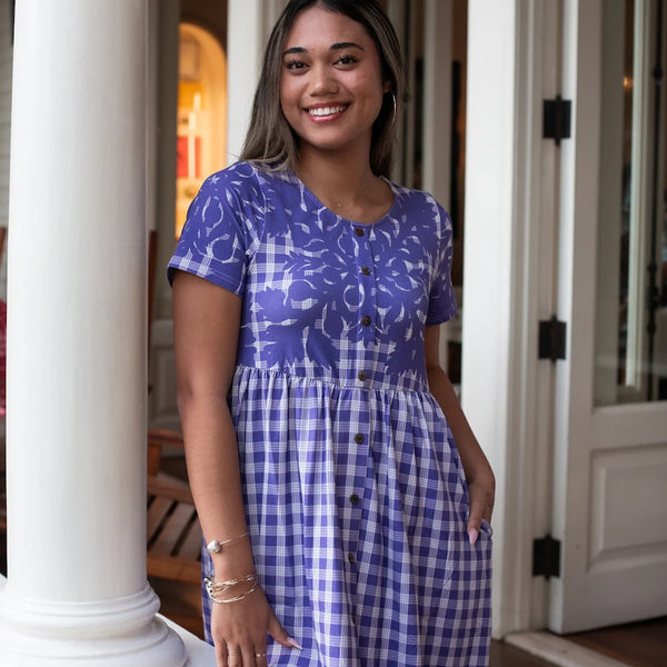 Palaka Kuiki Aulani Midi Dress Kula Lavender – Hae Hawaii