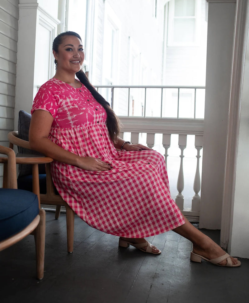 Palaka Kuiki Aulani Midi Dress Loke Pink