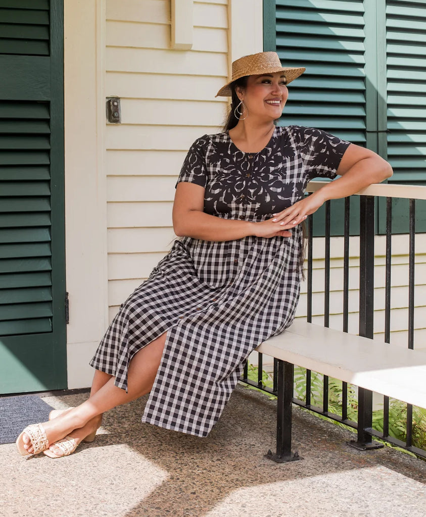 Palaka Kuiki Aulani Midi Dress in Black – Hae Hawaii