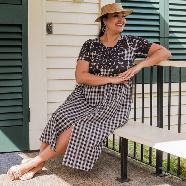 Palaka Kuiki Aulani Midi Dress in Black – Hae Hawaii