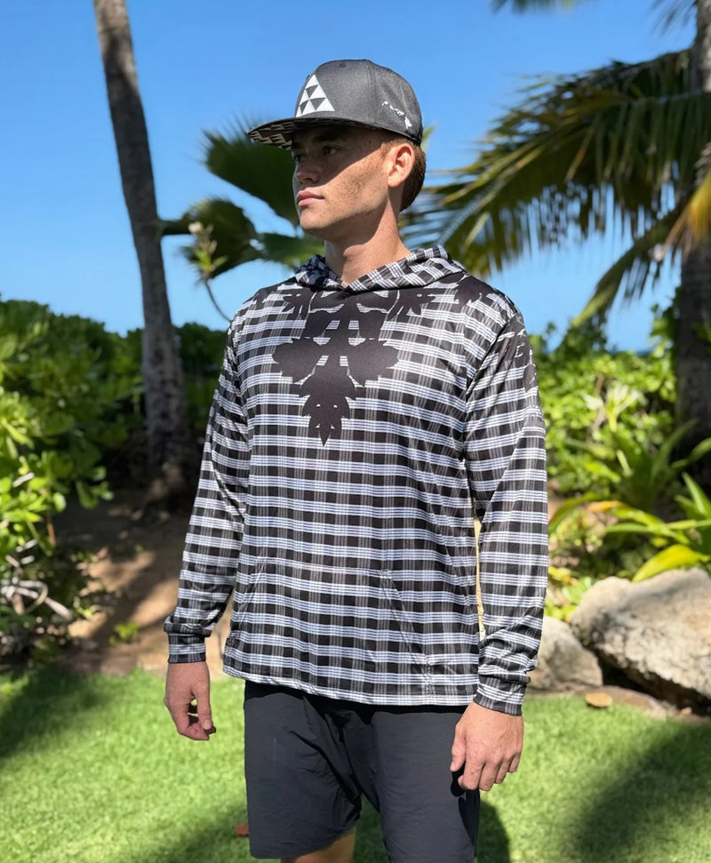 Palaka Kuiki Hooded Longsleve Drifit Black – Hae Hawaii