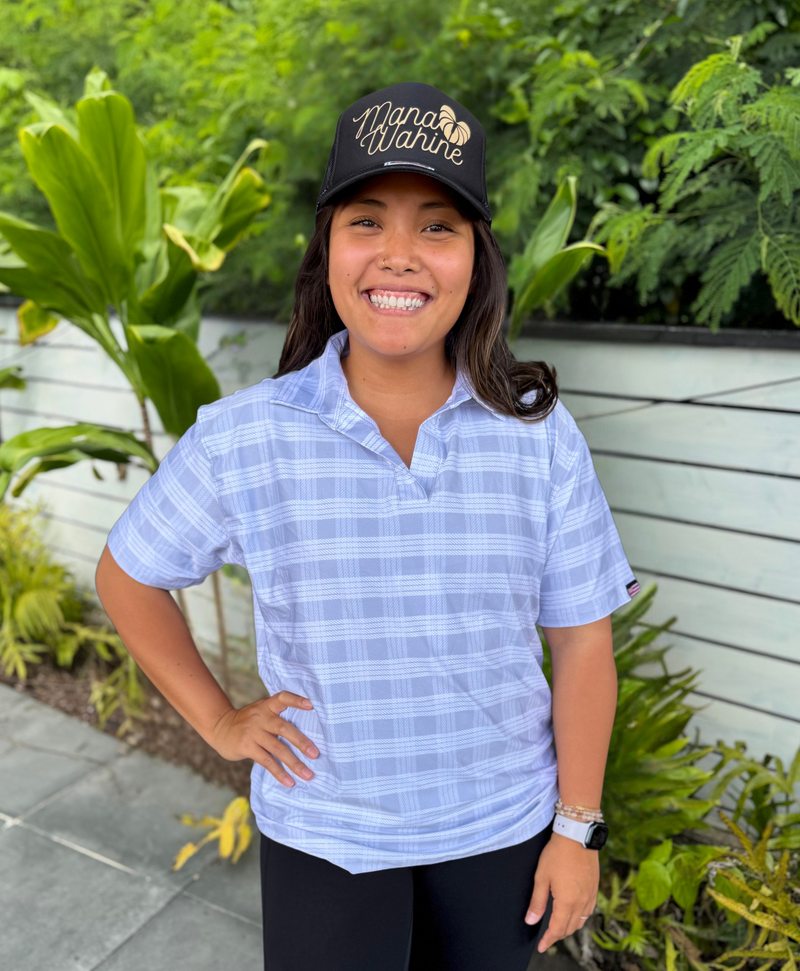 Palaka Wahine Anywhere Polo Gray – Hae Hawaii