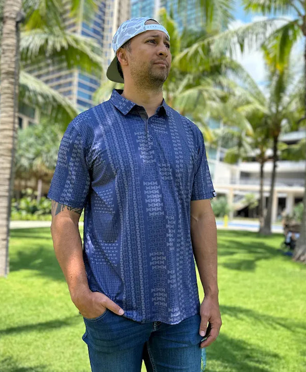 Pewa Anywhere Polo Navy – Hae Hawaii