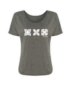 Hae Hawaii Wahine Slouchy Tee Dark Heather Grey