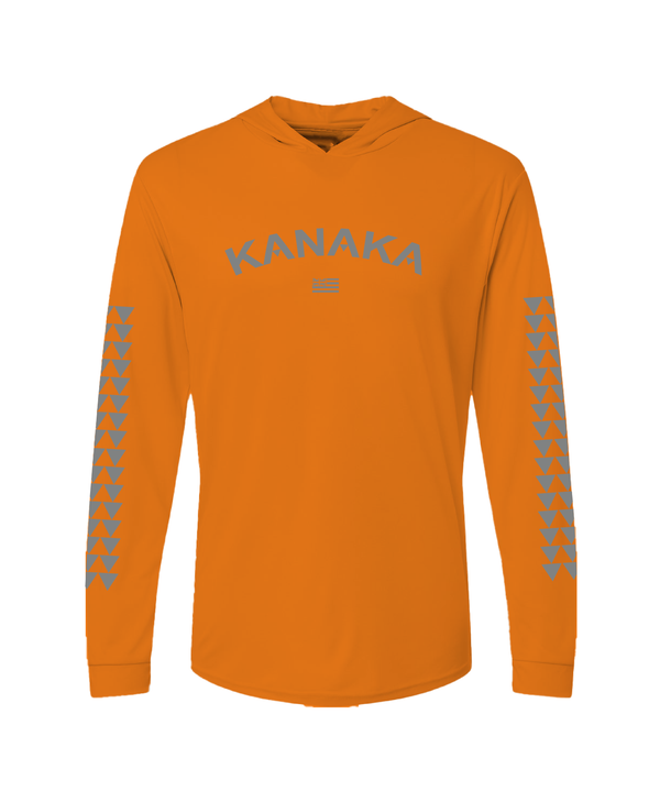 Kanaka Hooded Long Sleeve Drifit Safety Orange