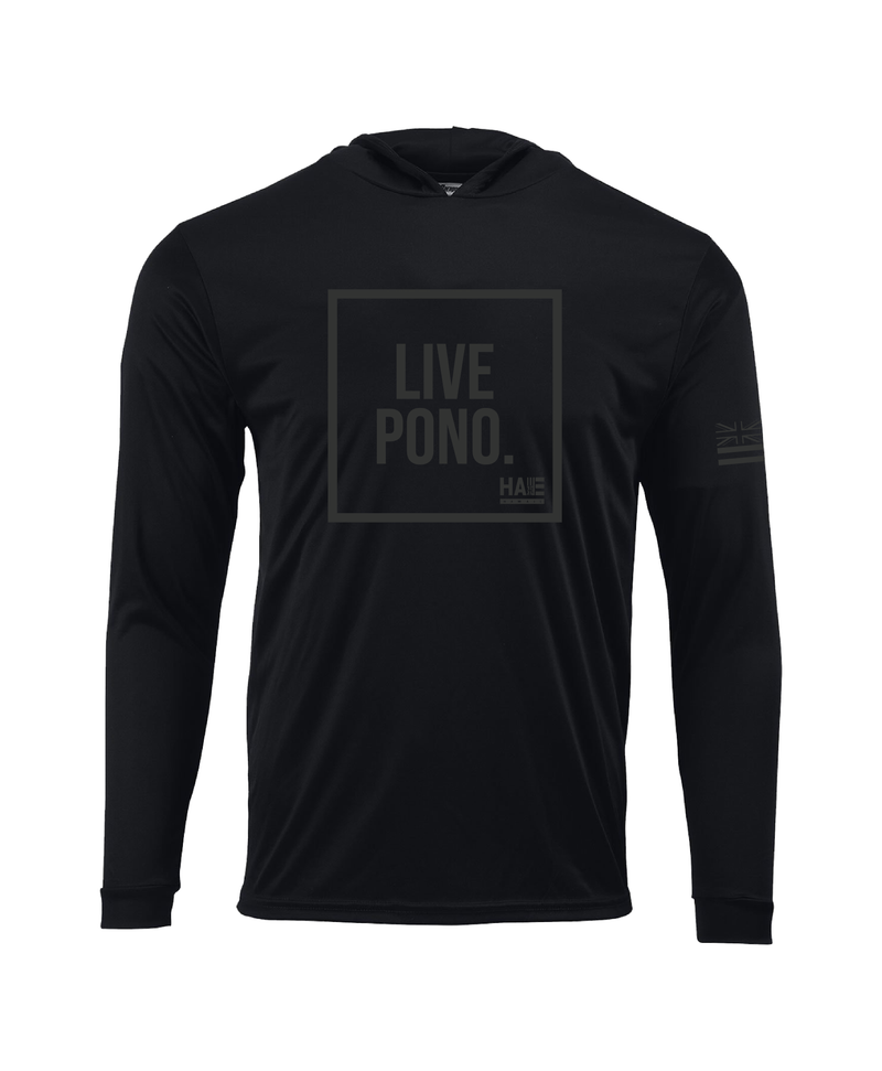 Live Pono Hooded Longsleeve Drifit Black