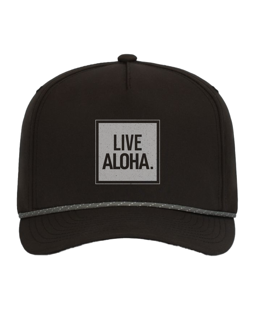Live Aloha Black Trucker Hat