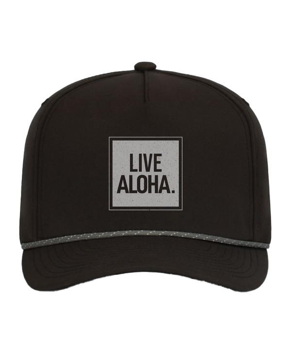 Live Aloha Black Trucker Hat