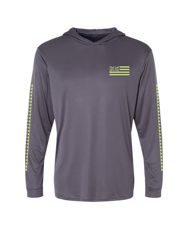 'Iwa Birds Hooded Longsleeve Drifit Charcoal