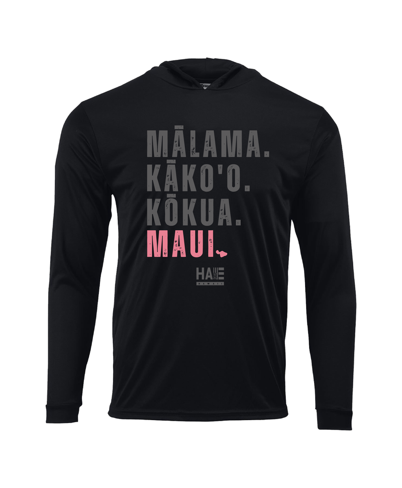 Kāko'o Maui Hooded Long Sleeve Drifit