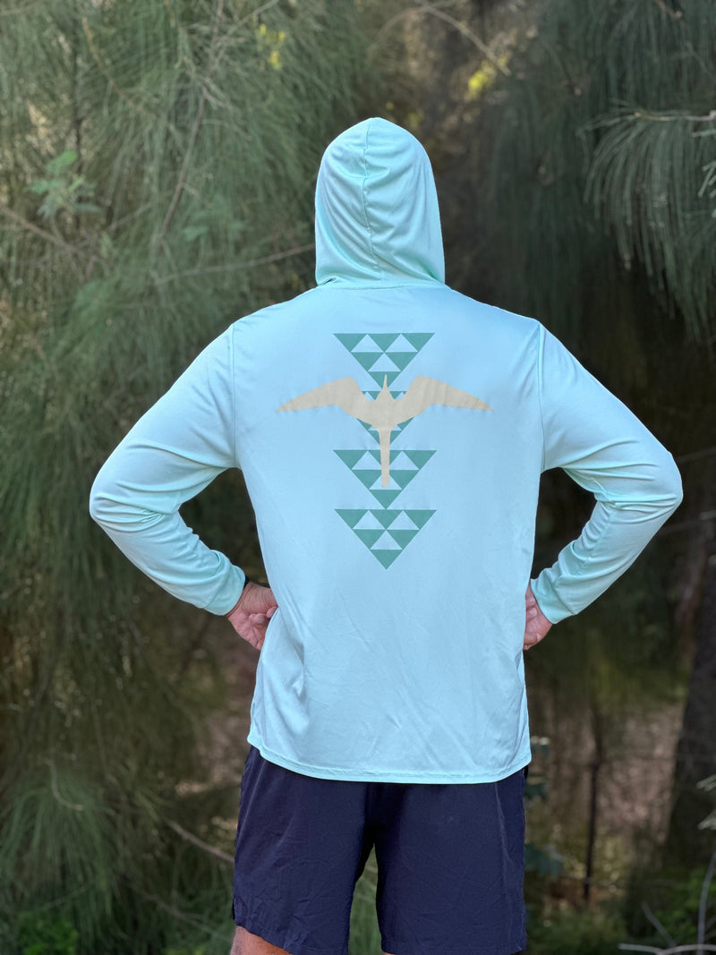 'Iwa Birds Hooded Longsleeve Drifit Mint