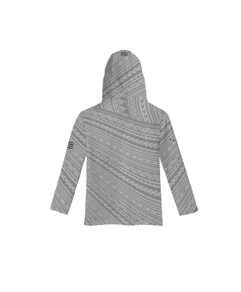 Kakau Gray Toddler Hooded Long Sleeve Drifit