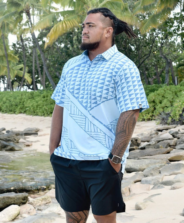 unoa【High Check-Midnight blue-】MSサイズ ULANA Anywhere Polo Pakipika Blue – Hae Hawaii