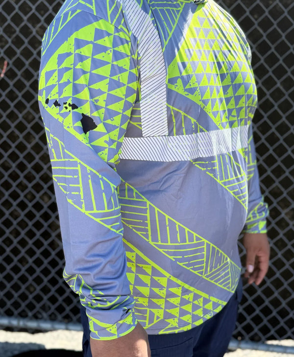 Ulana Reflective Hooded Longsleeve Drifit Neon Gray