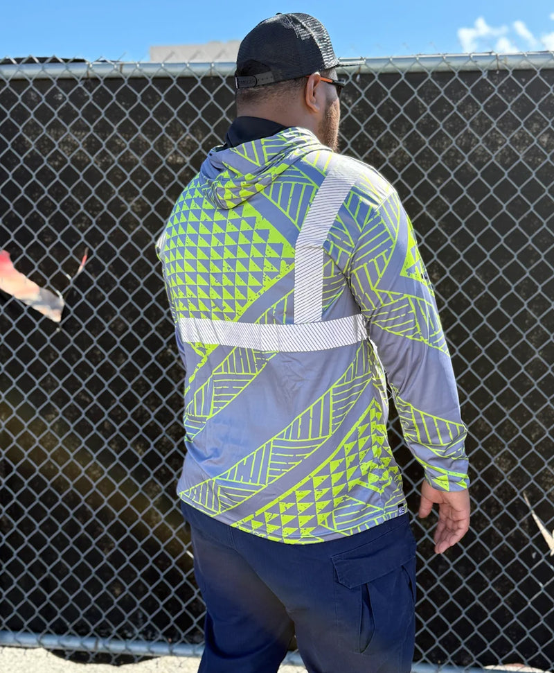 Ulana Reflective Hooded Longsleeve Drifit Neon Gray