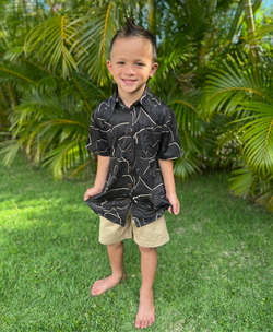 Keiki Button Down Aloha Shirt Iwa Birds