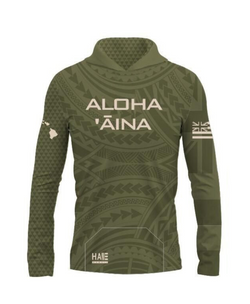 Aloha 'Āina Sublimated Hooded Long Sleeve Drifit