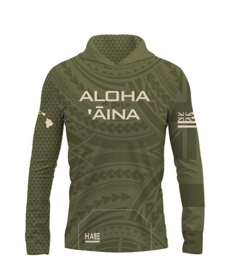 Aloha Aina Sublimated Hooded Long Sleeve Drifit