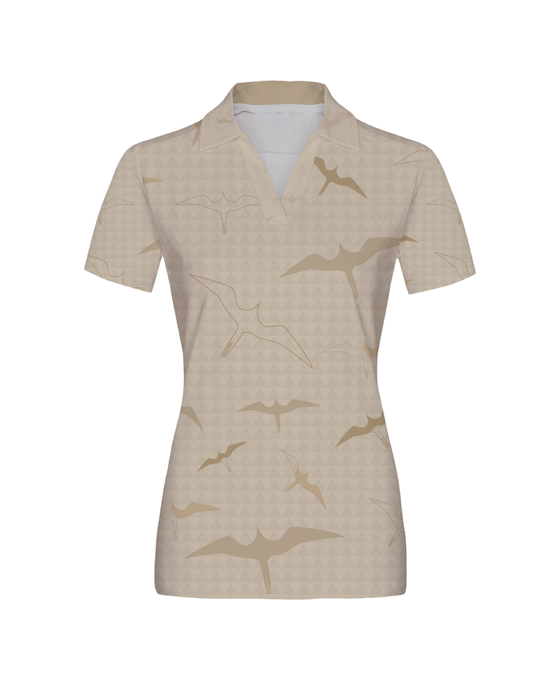 'Iwa Bird Wahine Anywhere Polo Beige