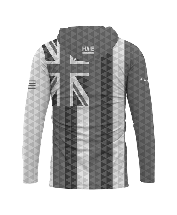 Hae Hawaii Hooded Long Sleeve Drifit Black & White