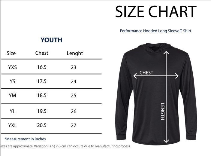 Lauae Olive Sublimated Youth Hooded Long Sleeve Drifit