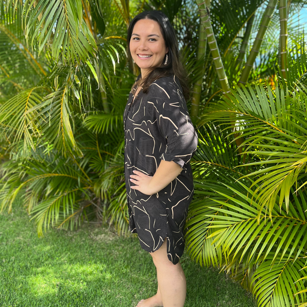 Wahine Button Down Dress Iwa Birds – Hae Hawaii