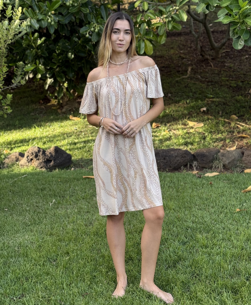 eleah off shoulder dress Wahine Off the Shoulder Dress Kahelelani