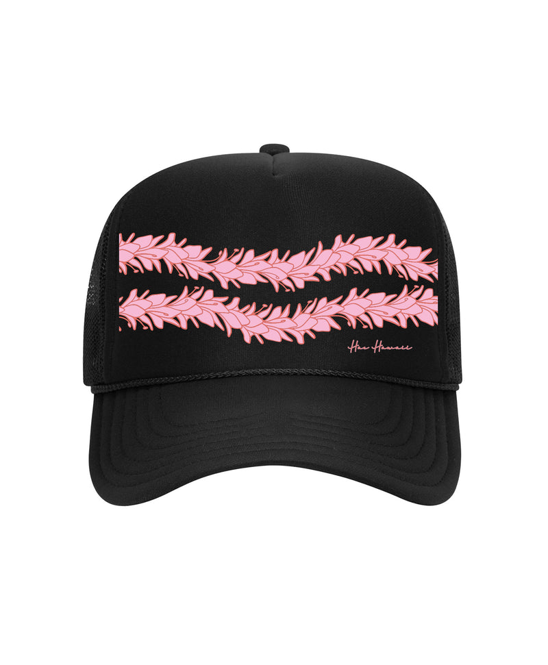 Lei Awapuhi Trucker Hat Black