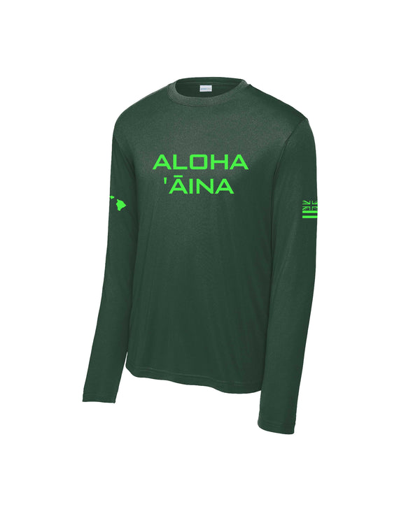 Aloha 'Āina Longsleeve Drifit Forest Green