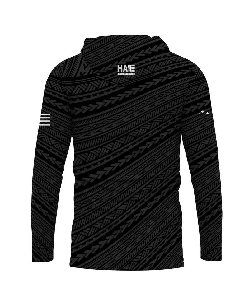 Kakau Black Hooded Long Sleeve Drifit