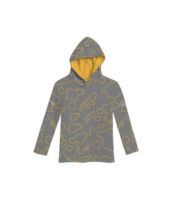 Namoku Toddler Hooded Longsleeve Drifit Gray Golden Rod